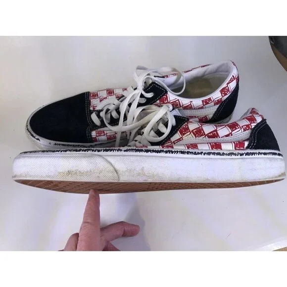 Vans Old School Sketch Checkerboard Sneakers Off The Wall Size 12 - Picture 3 of 11